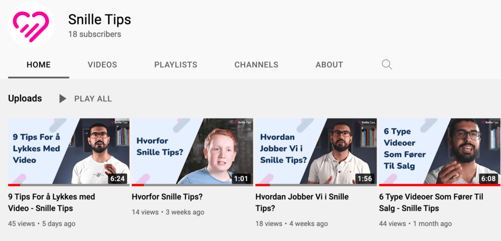 eksempel på miniatyrbilde på Youtube-Snille Tips