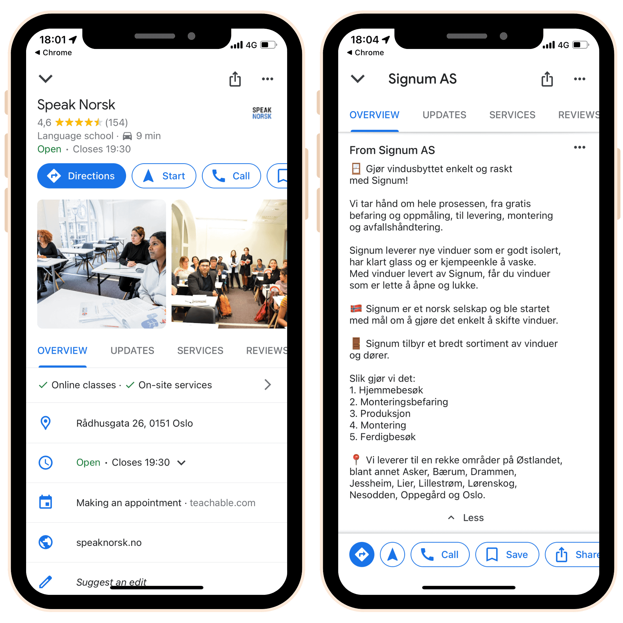 Google Min Bedrift (GMB eller Google My Business, på engelsk)