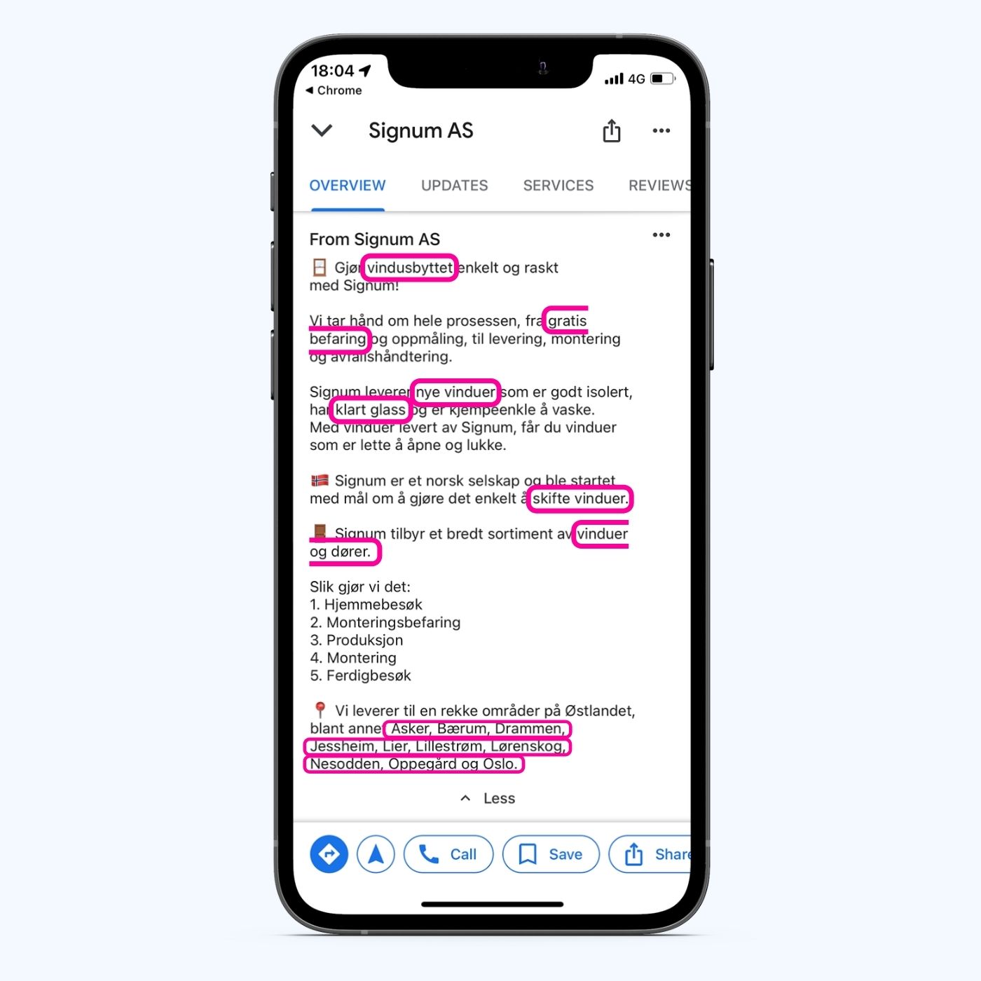 SEO optimalisert Google Min Bedrift