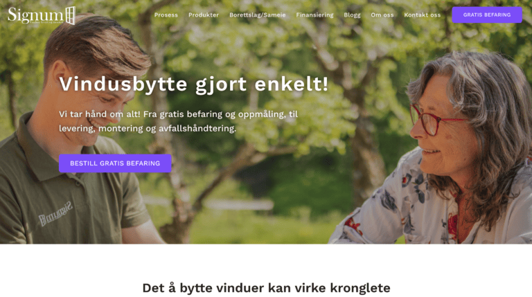 Signumvindu.no utviklet av Snille Tips